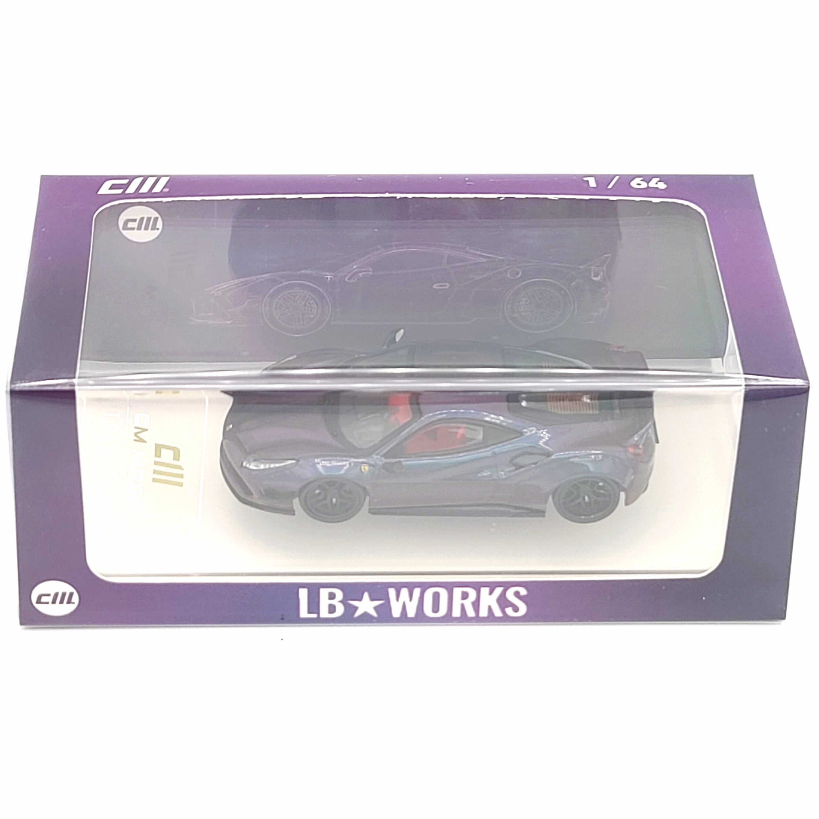 CM Model Liberty Walk Ferrari 488 Widebody - 1:64, Chameleon Magic Purple (2024)